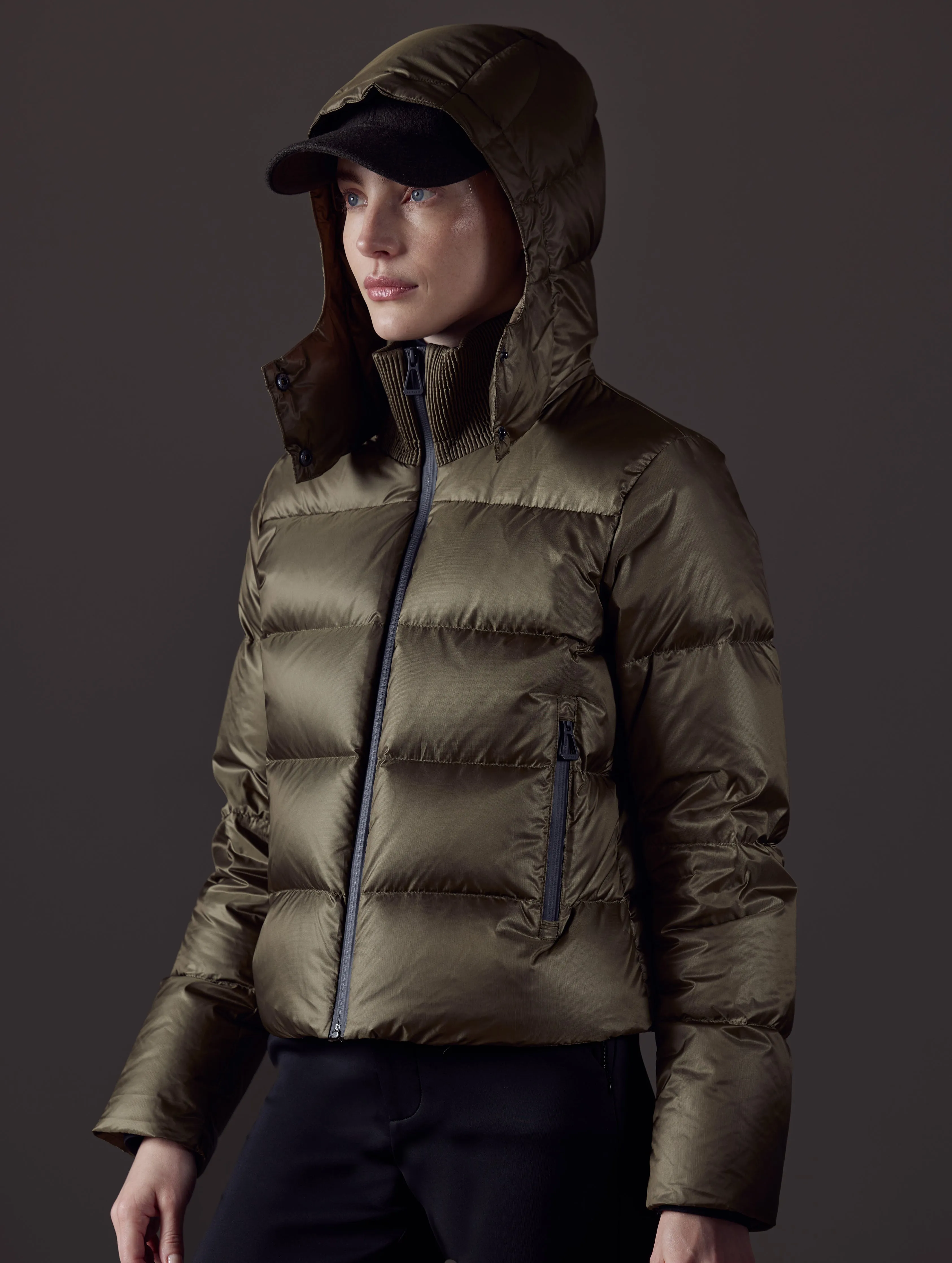 Aura Puffer Jacket - Command Green