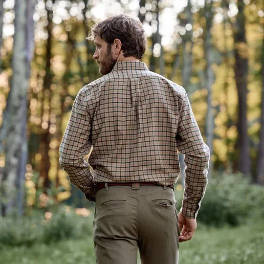 Brushed Cotton Twill Shirt - Verde Beige