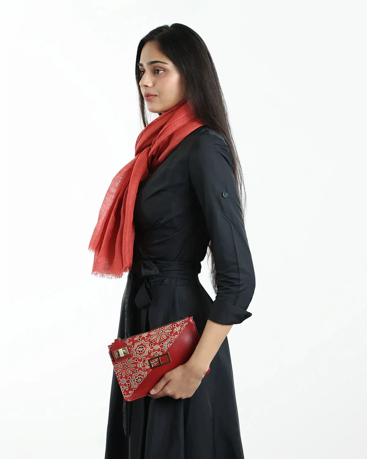 Casual Wear Red Clutch