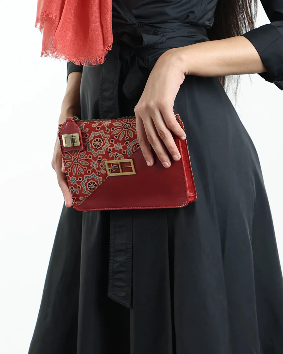 Casual Wear Red Clutch