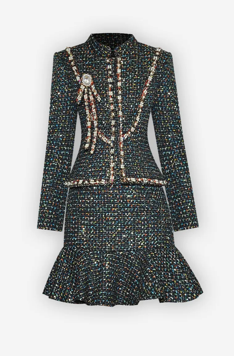 Edith Tweed Skirt Suit