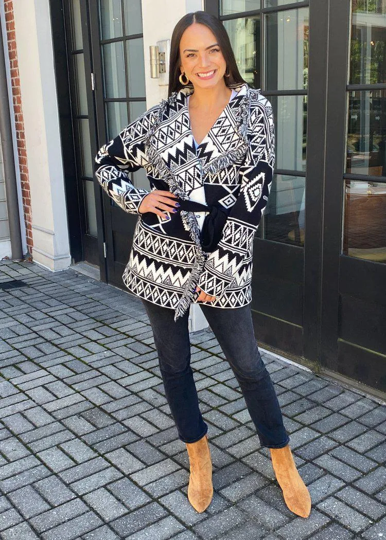|EXTRA 25% OFF| Visalia Fringed Wrap Cardigan***FINAL SALE***