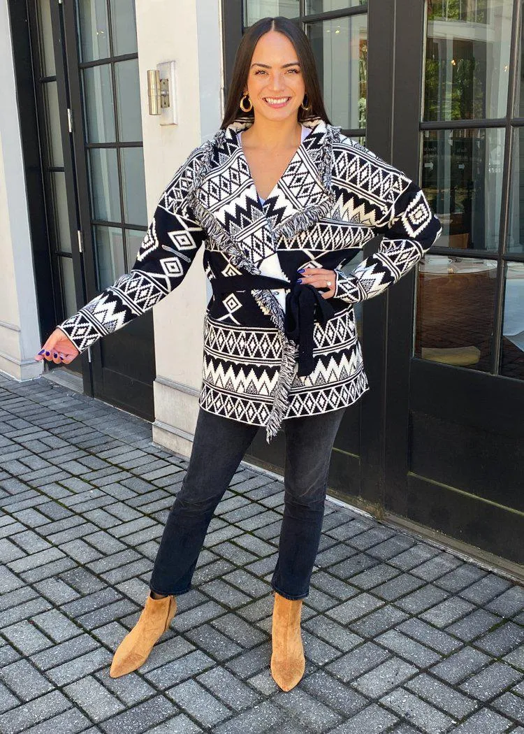 |EXTRA 25% OFF| Visalia Fringed Wrap Cardigan***FINAL SALE***