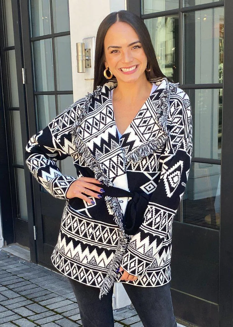|EXTRA 25% OFF| Visalia Fringed Wrap Cardigan***FINAL SALE***