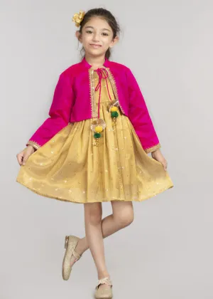 Gold Dress with Shrug