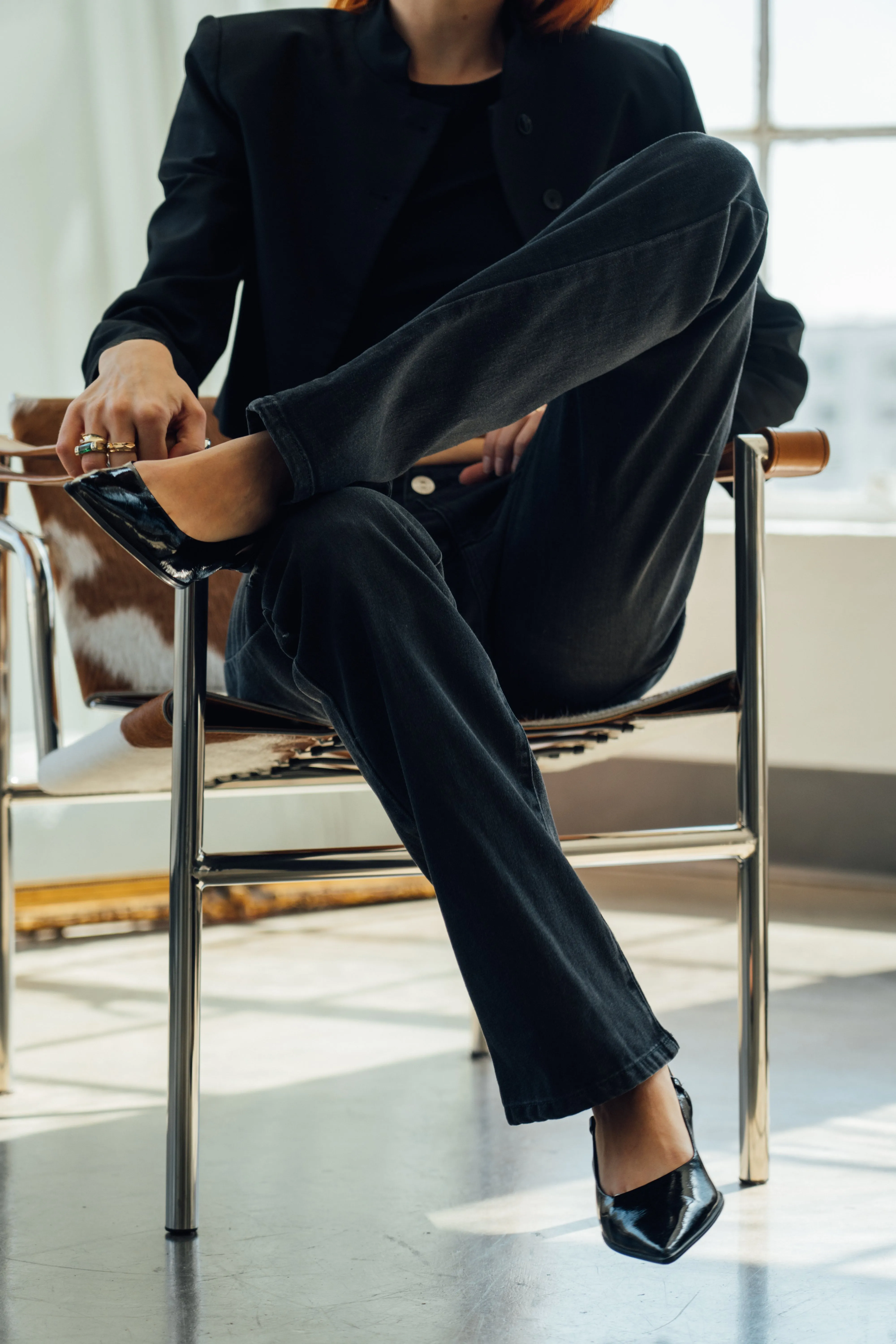 High Rise Bootcut Jeans - Black Carbon