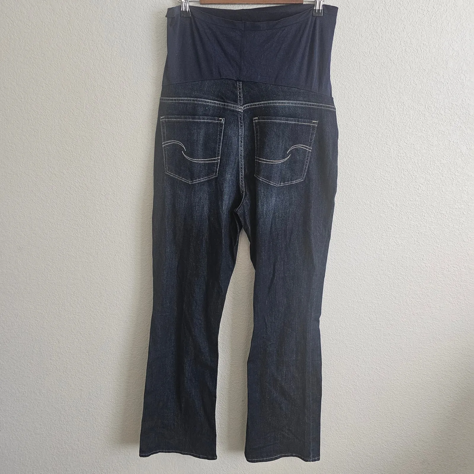 Levi Strauss Bootcut Maternity Blue Jeans Sz XL Dark Wash NEW