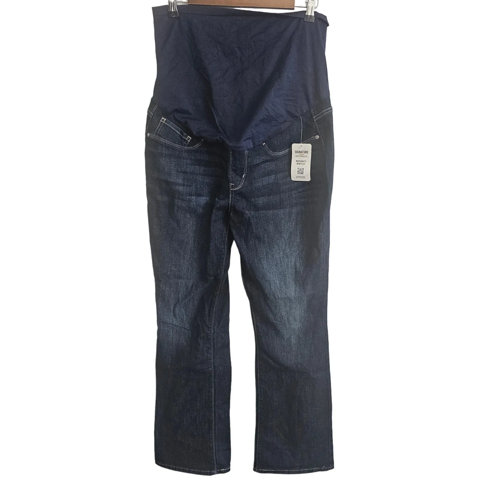 Levi Strauss Bootcut Maternity Blue Jeans Sz XL Dark Wash NEW