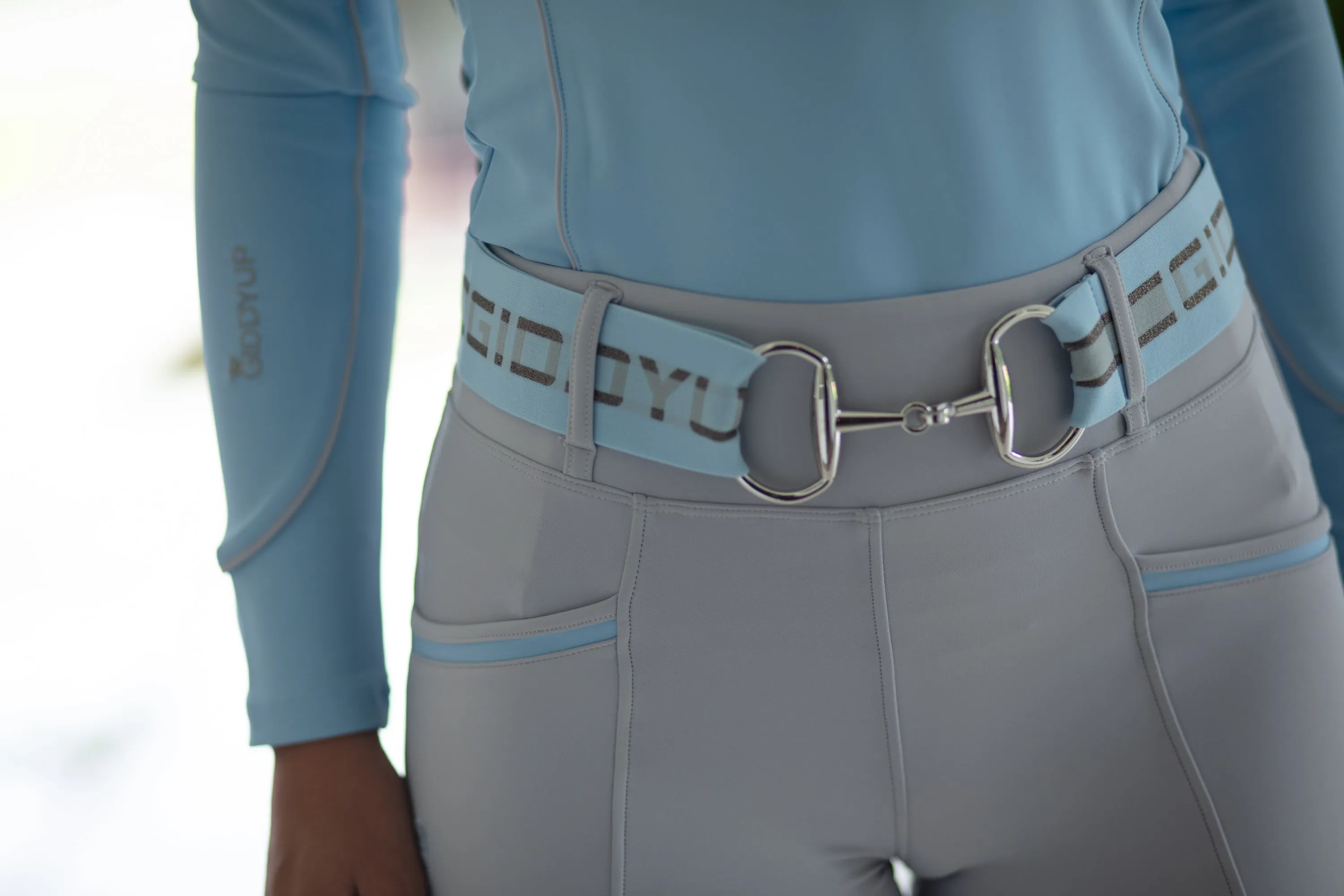 Louella Full Gel Seat Ice Grey & Pale Blue Tights