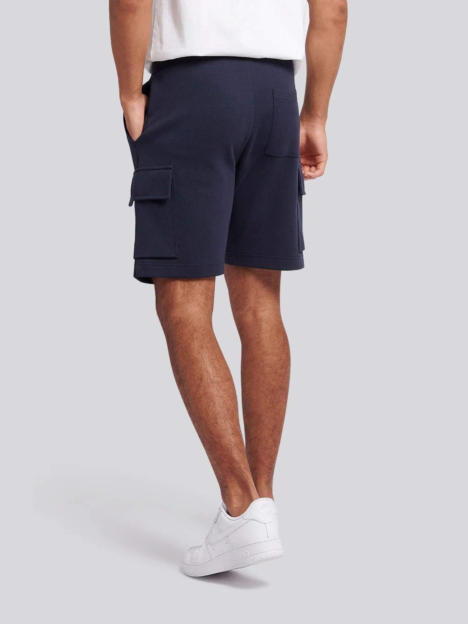 Mens Interlock Utility Shorts in Navy Blue