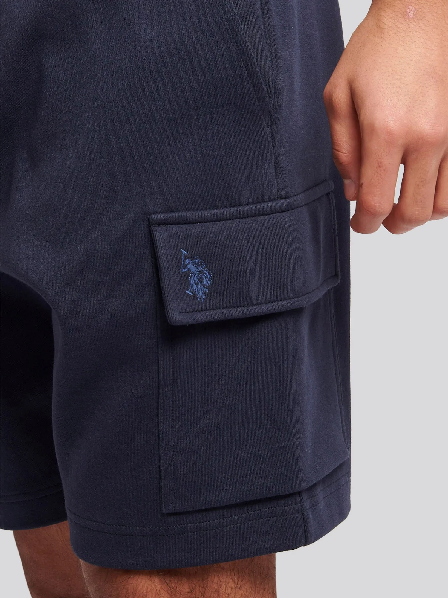 Mens Interlock Utility Shorts in Navy Blue