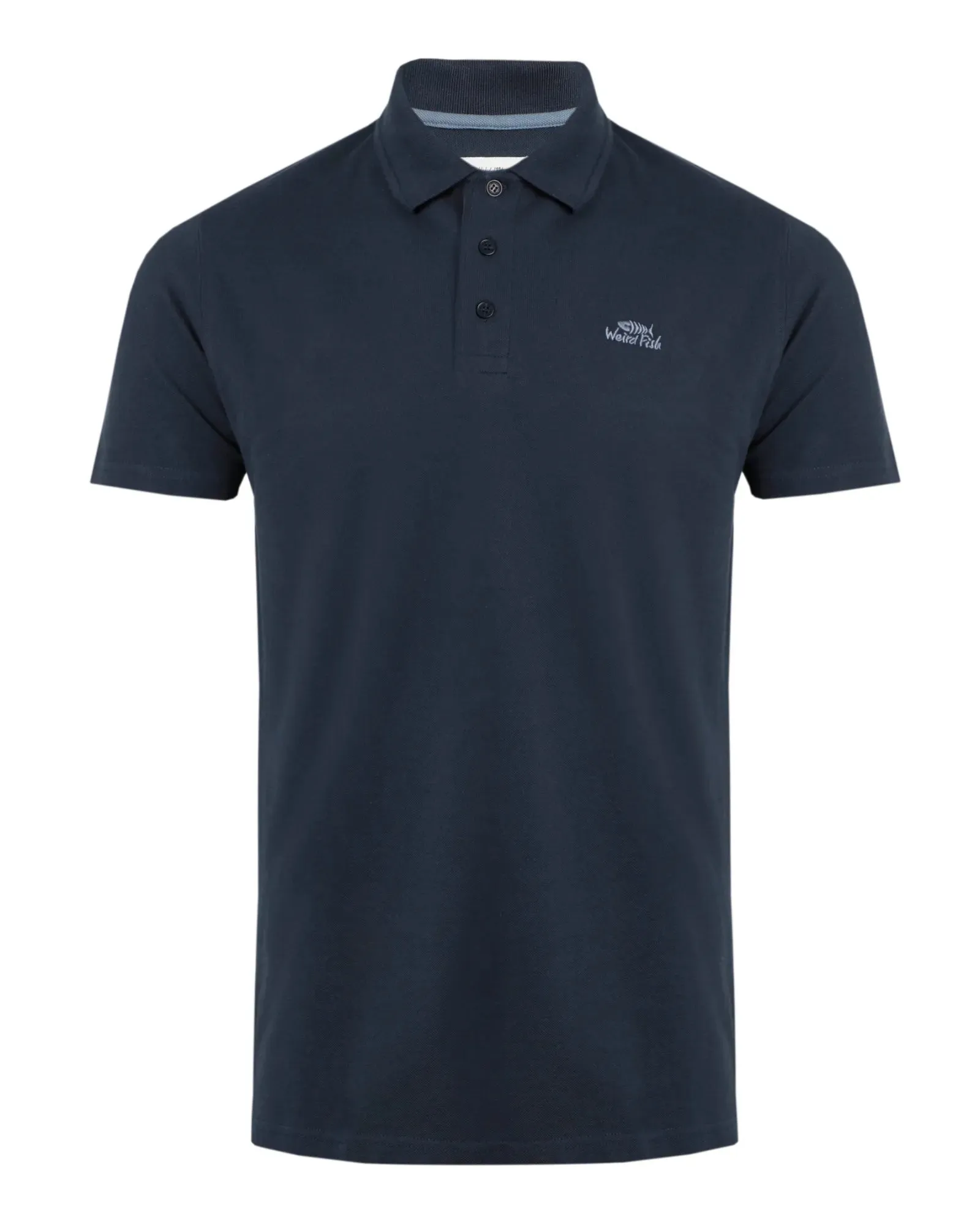 Miles Navy Organic Pique Polo