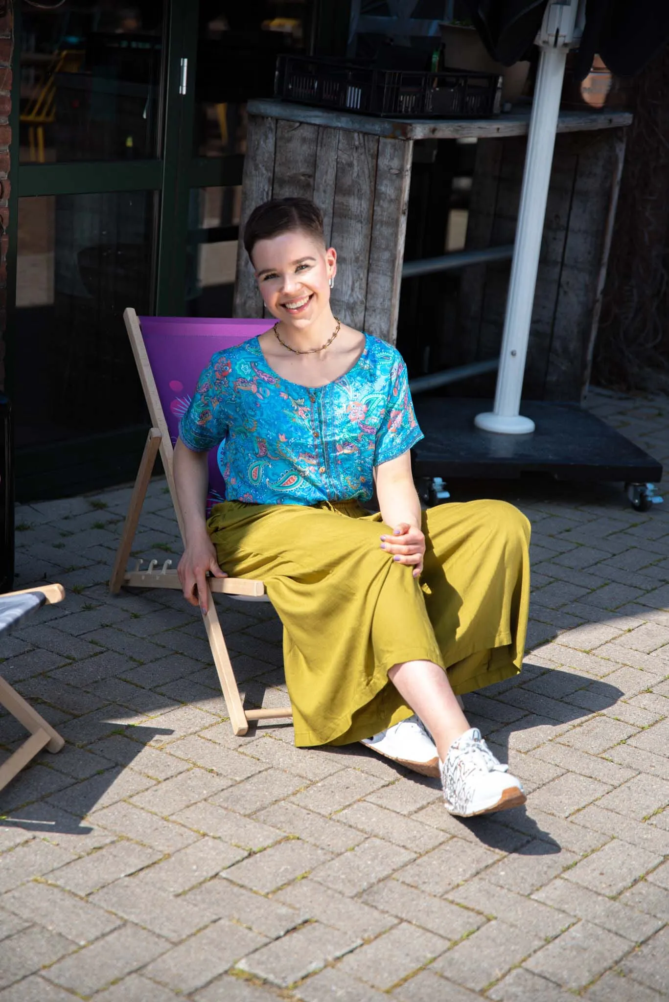 Moura blouse - silkmix- sky blue