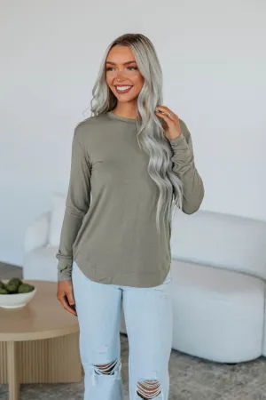 Parker Long Sleeve Top - Mushroom