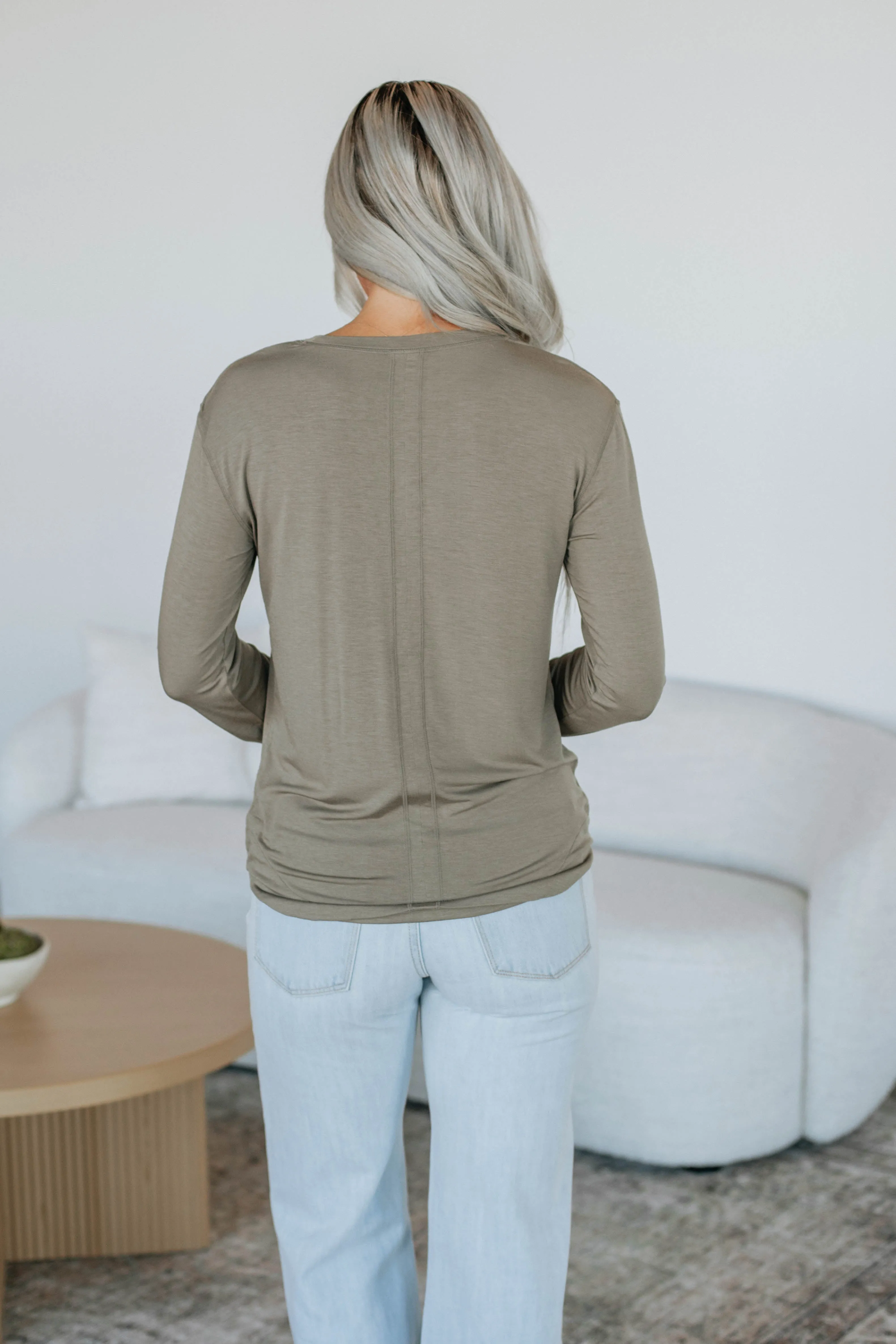 Parker Long Sleeve Top - Mushroom