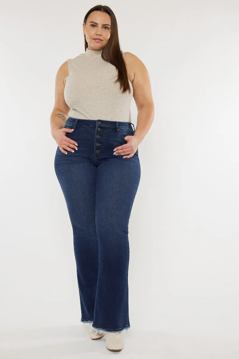 Phoenix Dark Wash Bootcut Plus Size Denim