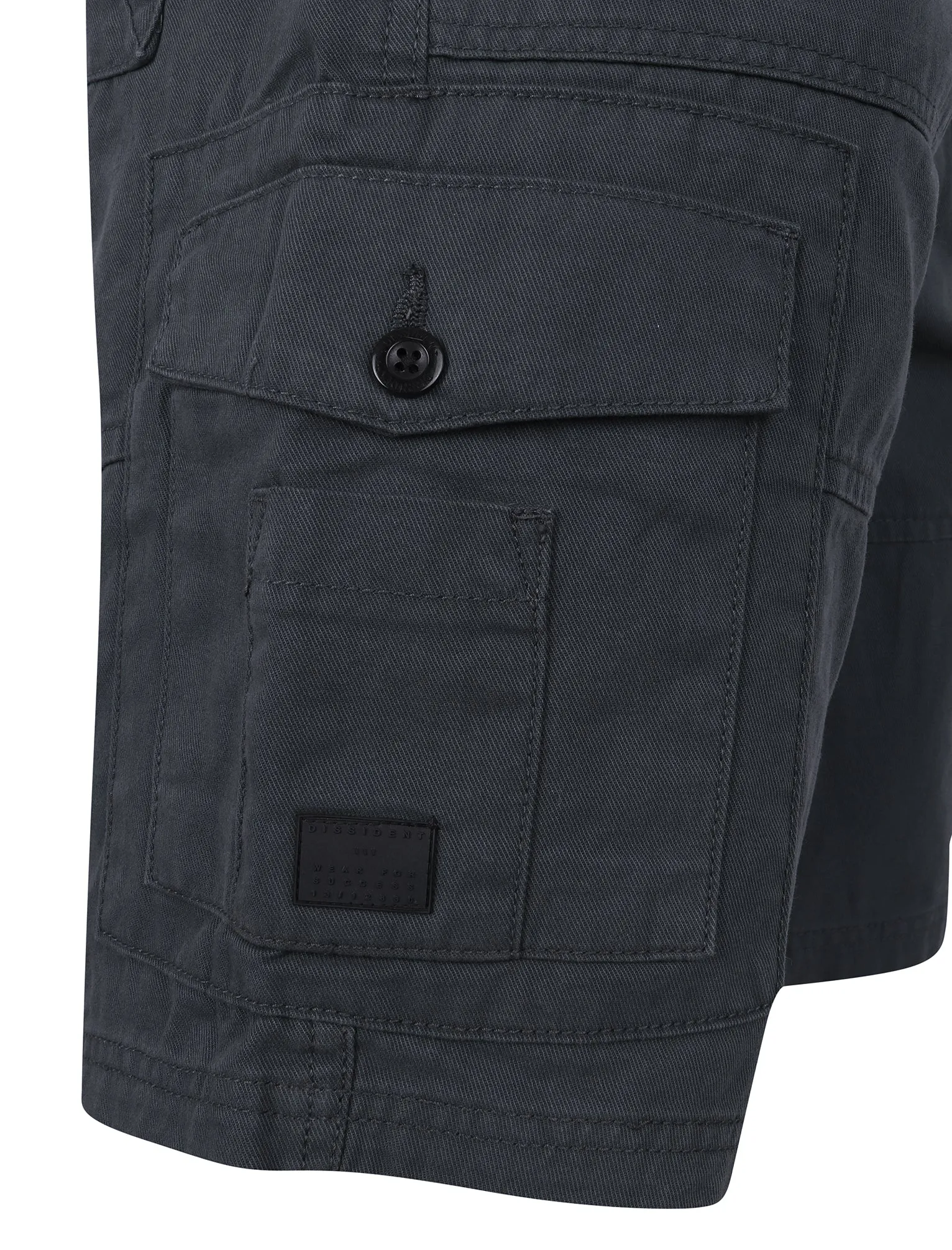 Pucon Cotton Twill Cargo Shorts with Belt in Slate Blue - Dissident