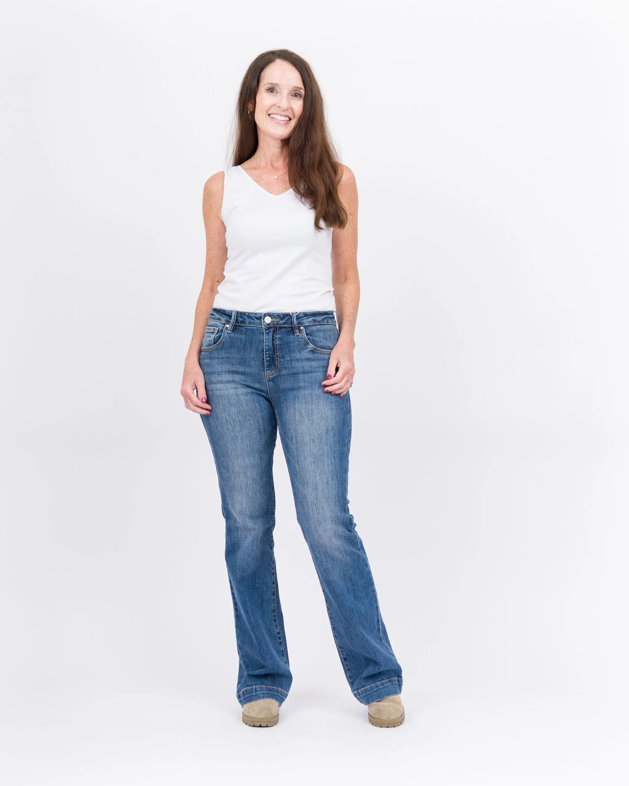 Risen Mid Rise Bootcut Jeans