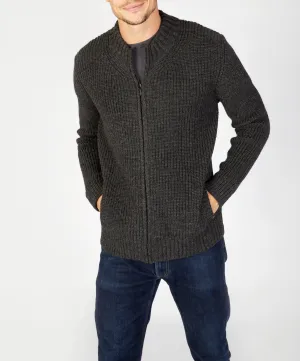 Rockbrook Zipped Ribbed Cardigan Graphite