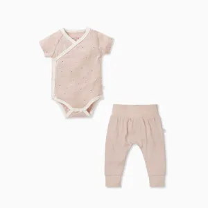 Stardust Short Sleeve Kimono Bodysuit & Ribbed Joggers