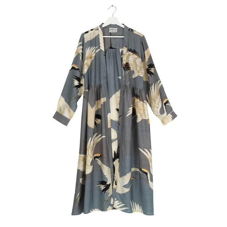Stork Slate Grey Duster Coat