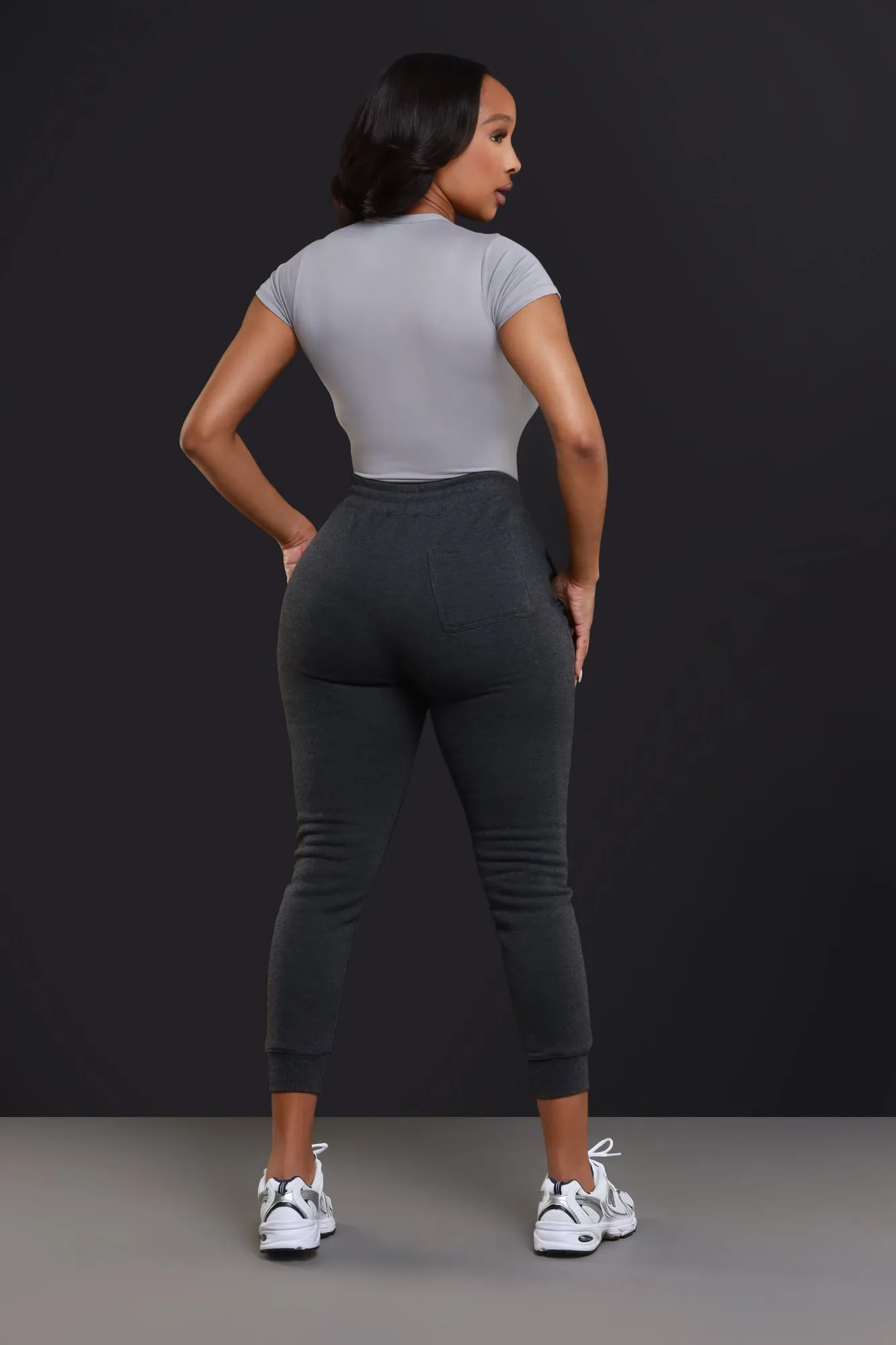 Swankaposh Logo Joggers - Charcoal Grey/Green