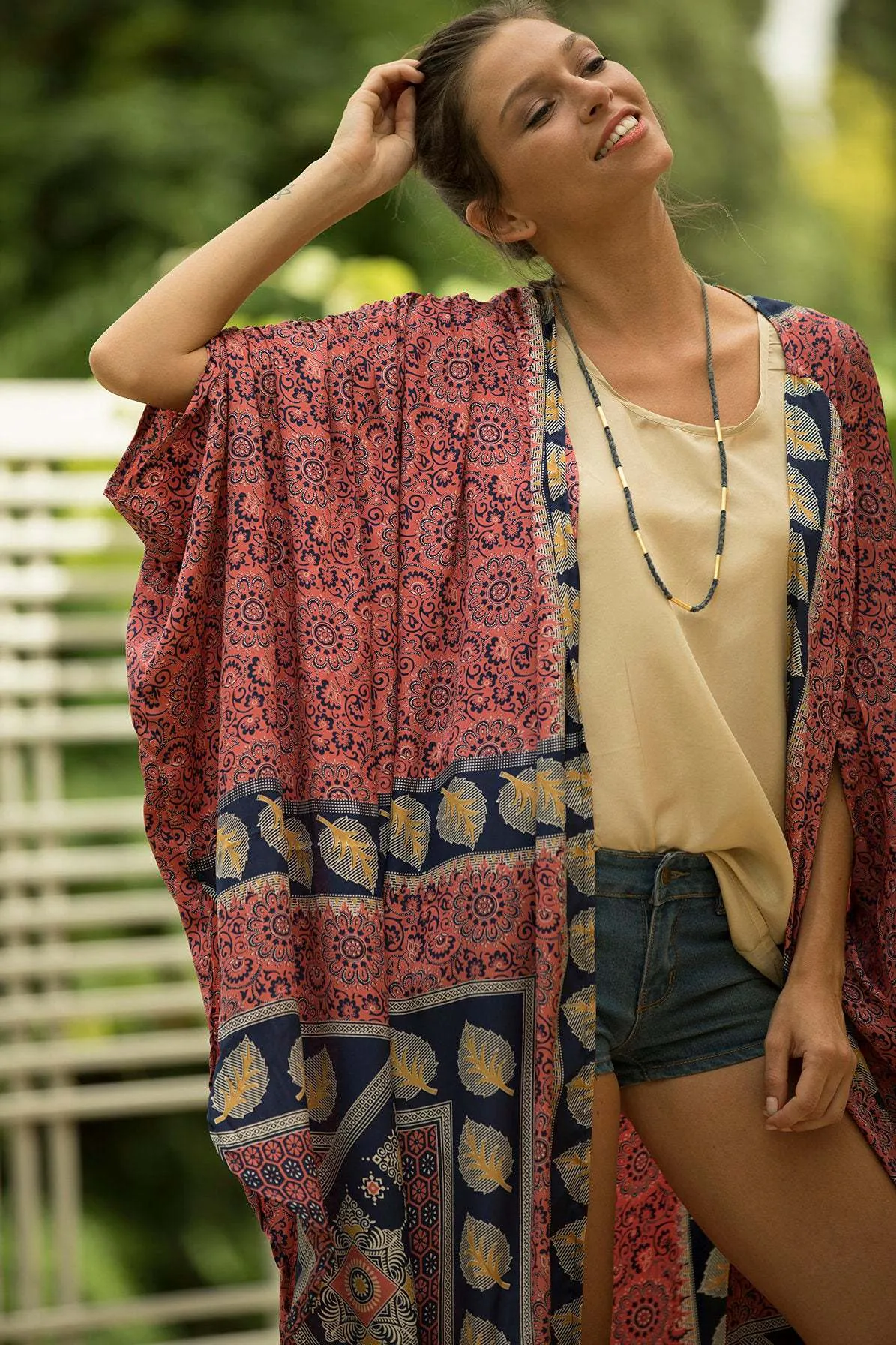 TastyHottie - Nadra Printed Duster Kimono - Firenze