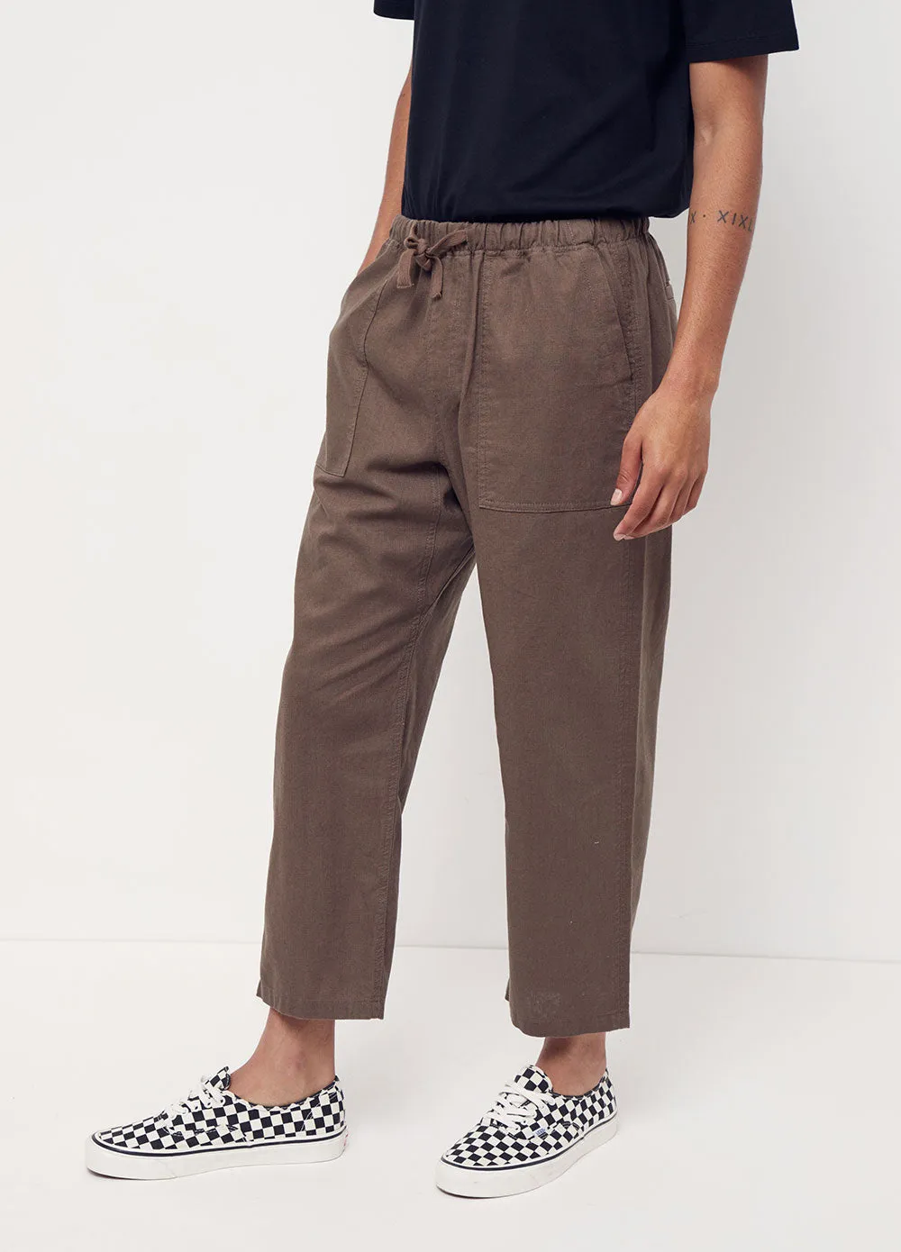 Vinnie Cropped Linen Pants